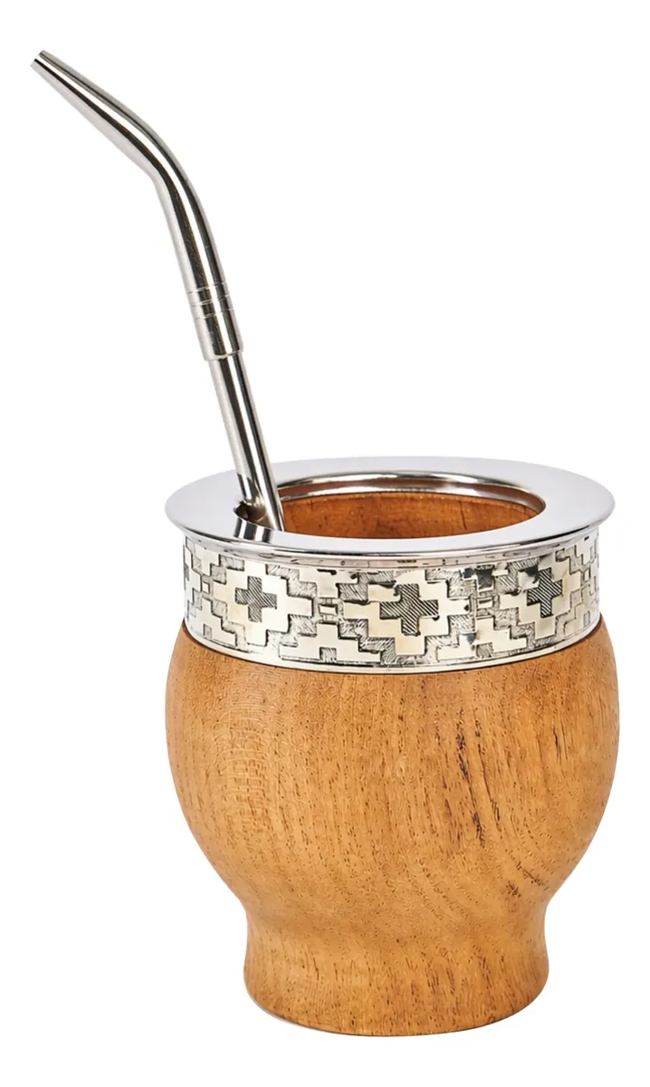 MATE IMPERIAL ALGARROBO Virola de Acero+BOMBILLA PICO DE LORO (PALA) - Image 4