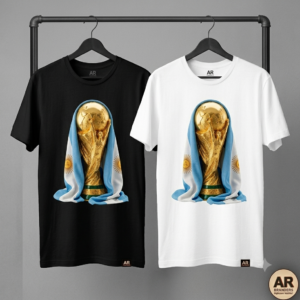 REMERA COPA DEL MUNDO Y BANDERA ARGENTINA